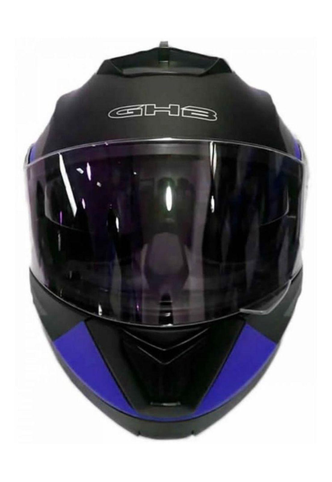 Casco Abatible Moto Ghb 160 Kafir Azul Matte-3
