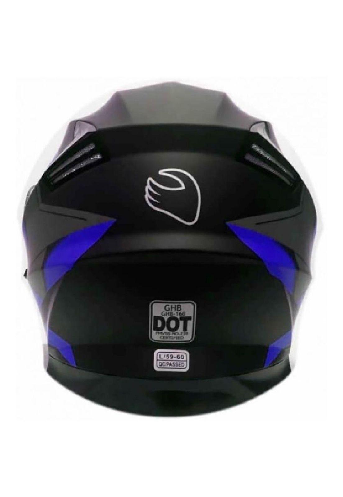 Casco Abatible Moto Ghb 160 Kafir Azul Matte-4