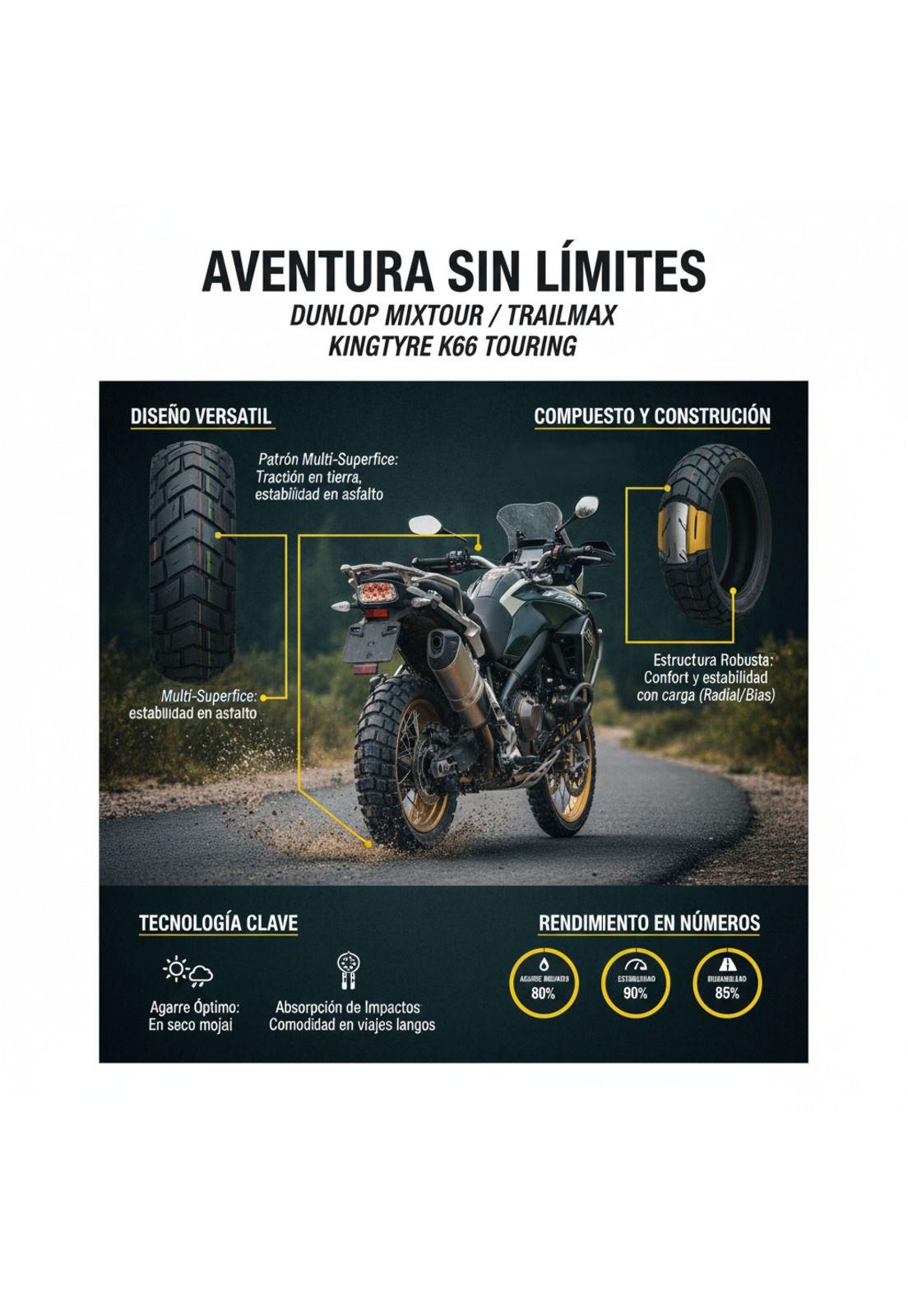 Neumatico K82 90/90-21 54H TL Touring KINGTYRE-2