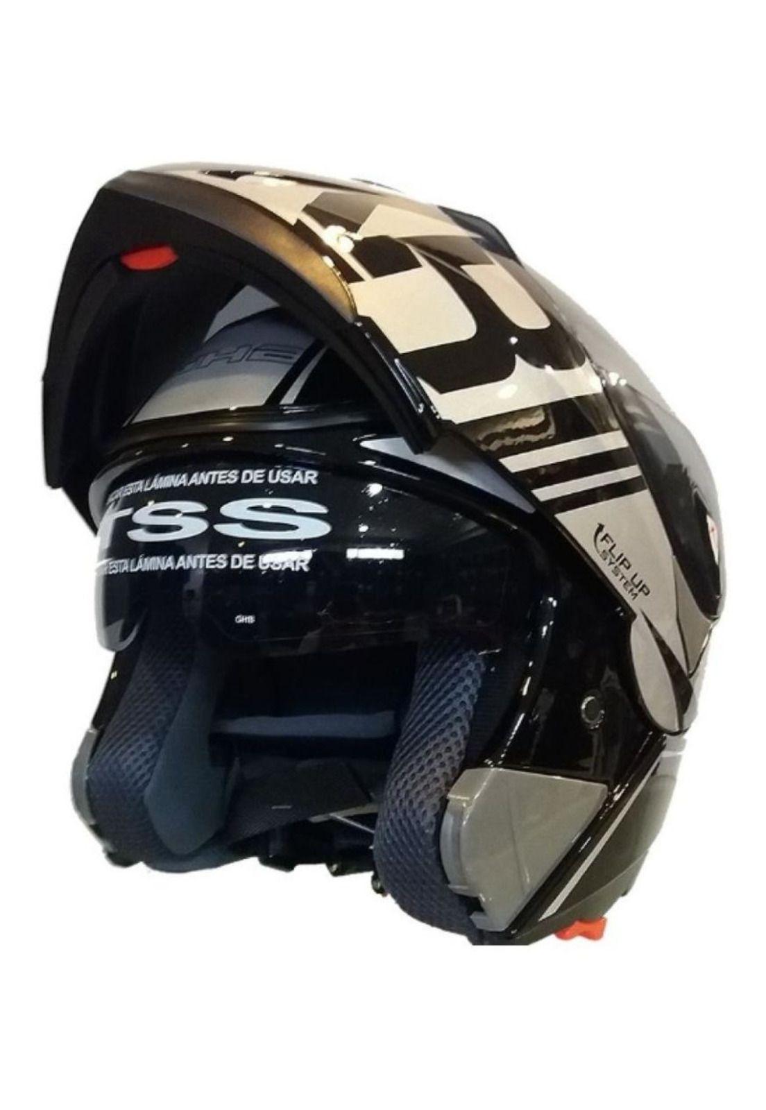 Casco Abatible Ghb 158 Xecuro Mica Tint. Negro/gris-2