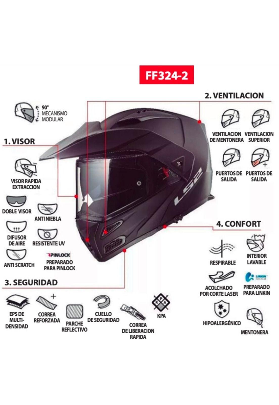 CASCO ABATIBLE LS2 FF324 METRO EVO NEGRO BRILLANTE-3
