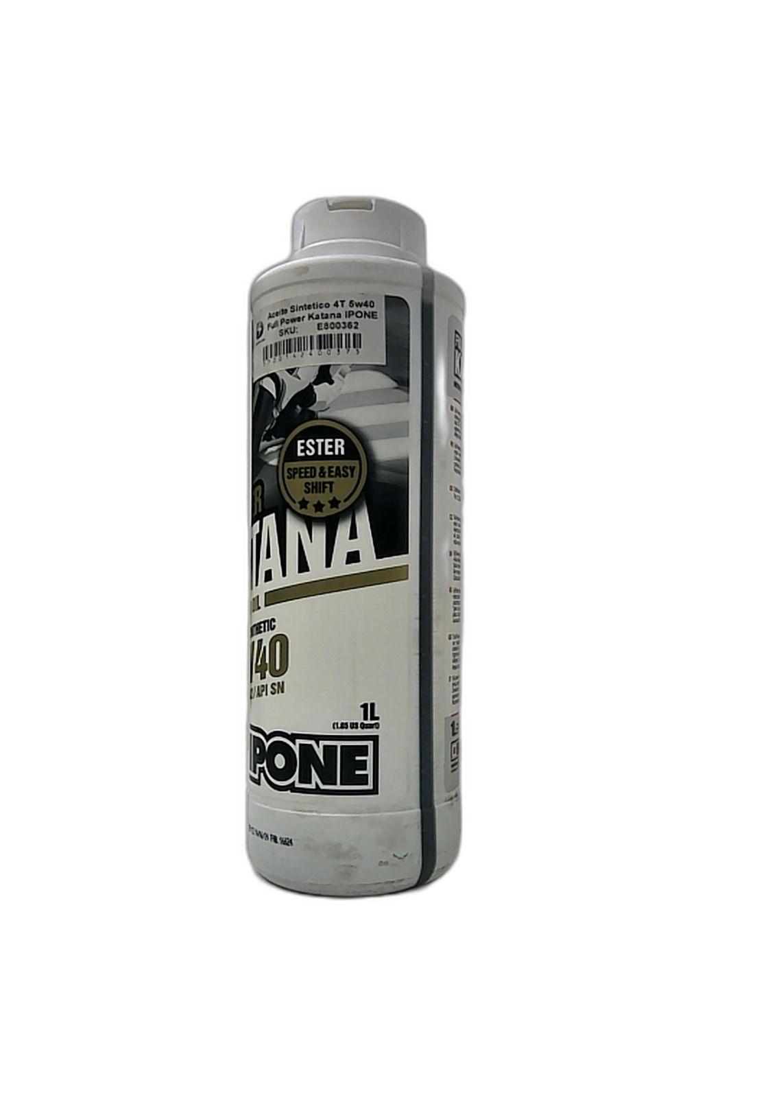 Aceite Sintetico 4T 5w40 Full Power Katana IPONE-6