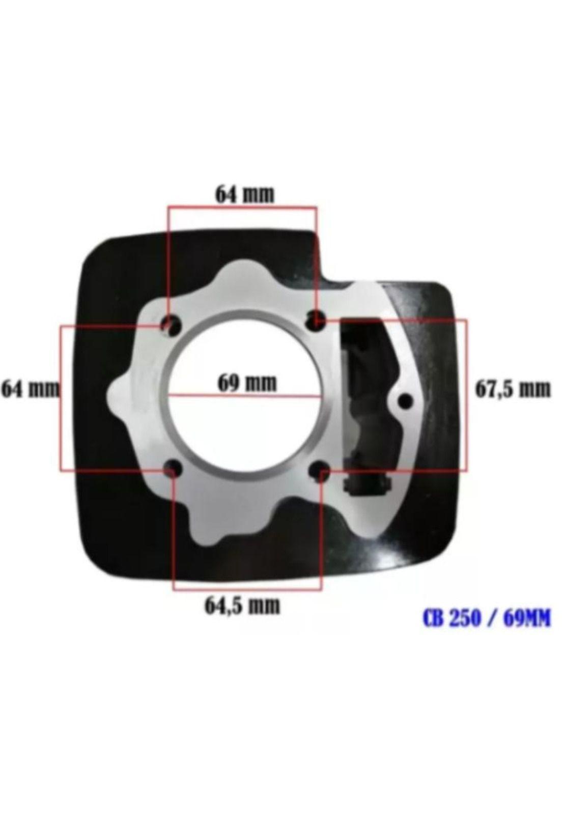 Kit De Cilindro Completo 69mm TTX 250 Limited, Racer 250 RR, CB250-5