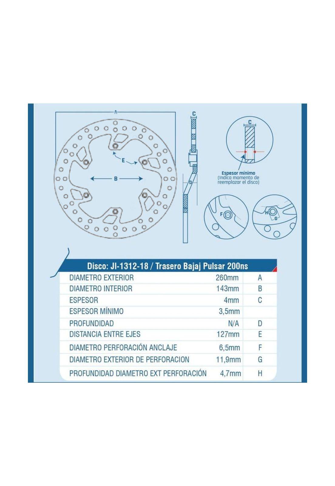 Disco Freno Trasero Tenere XT660R / XT660Z JAP ICHIMAX-3