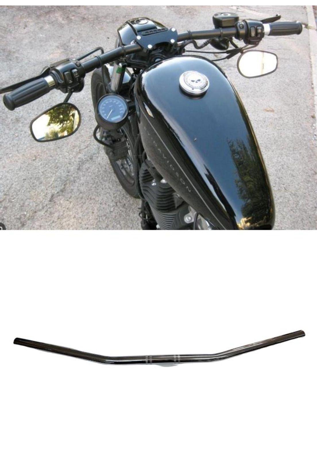 Manubrio Cromado Semirecto Para Moto 68cm 7/8 (22mm)-1