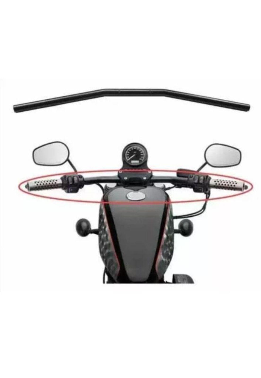 Manubrio Cromado Semirecto Para Moto 68cm 7/8 (22mm)-4