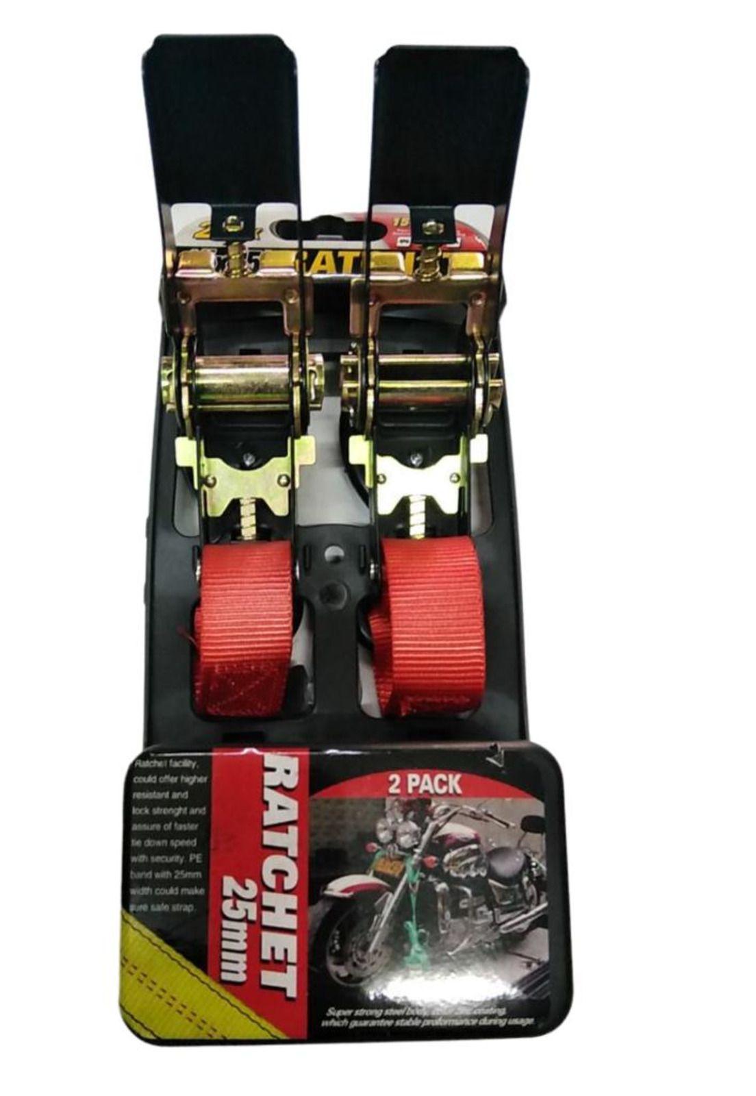 Set 2 Amarras Tie Down Eslingas Con Tensor Para Motos-2