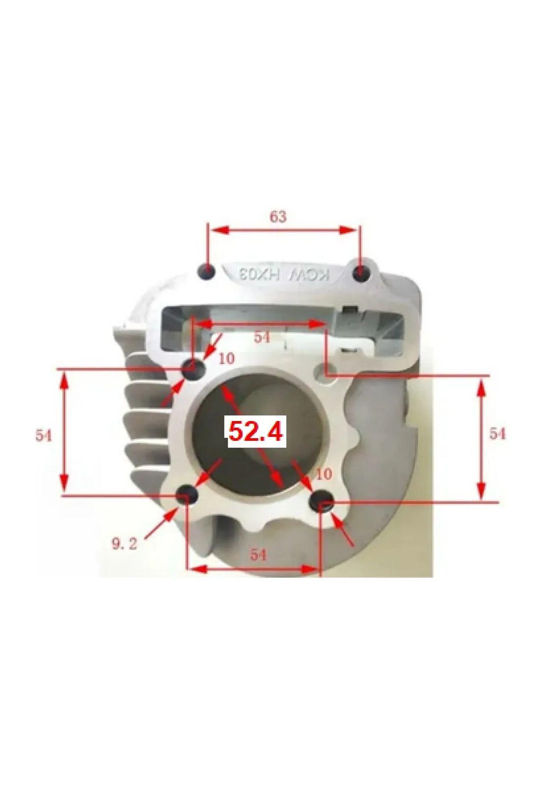 Cilindro Completo Agility 125 / Elite 125 Carb (hasta 09) / GY6125 Chinas 52mm P15 Hyper Series NPC-3