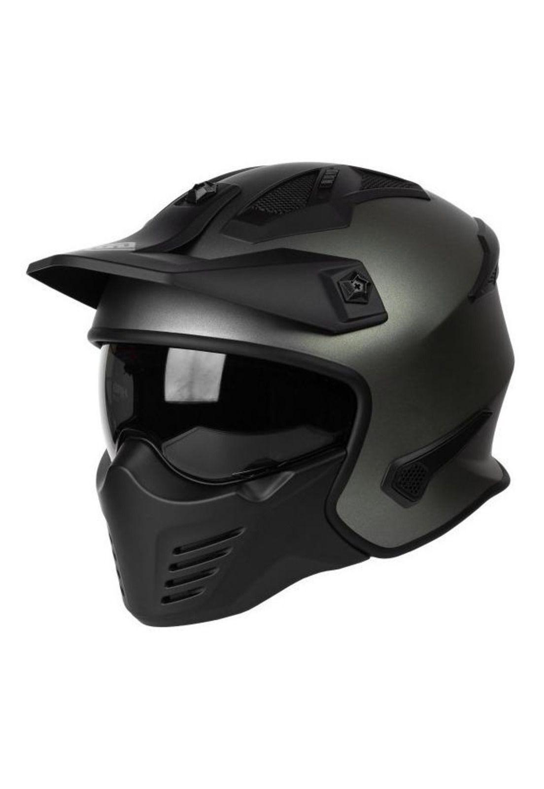 Casco Moto Dual Abierto Faseed Matt Titanium Solid-0