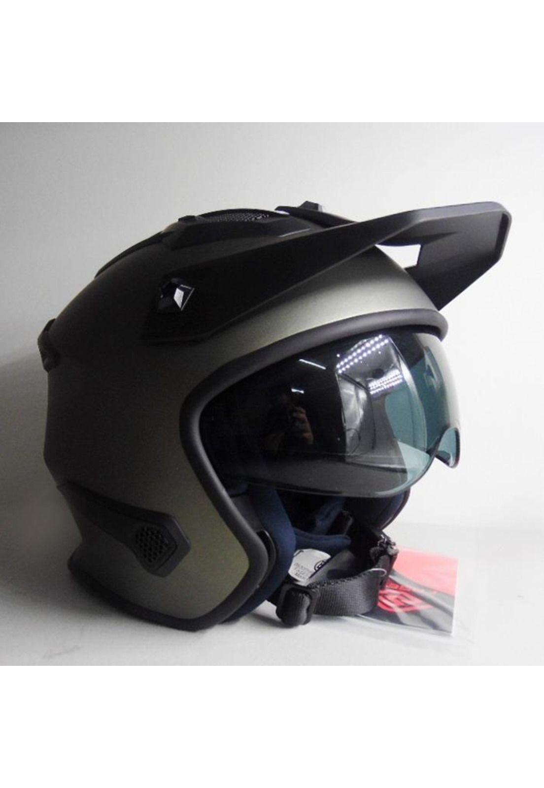 Casco Moto Dual Abierto Faseed Matt Titanium Solid-3