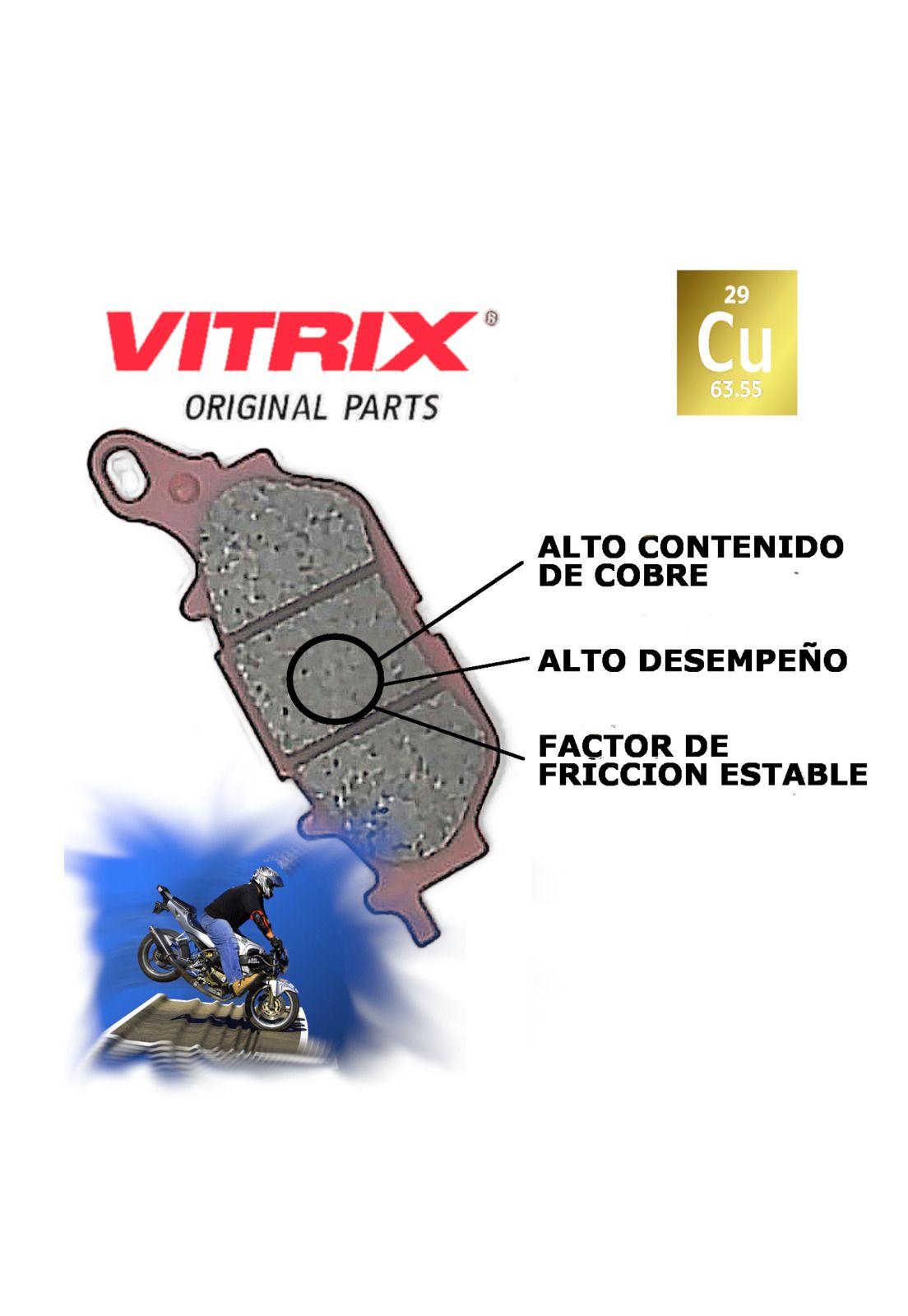 Pastillas DEL (LMP458) KA150 / R15 V1 V2 / YBR125 / NMAX155 TRAS VITRIX-4