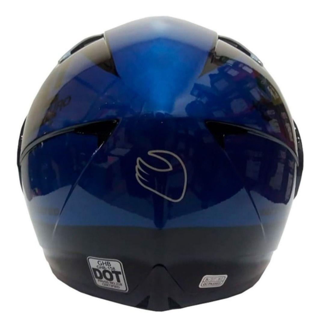 Casco Abatible Ghb 158 Xecuro Azul-4