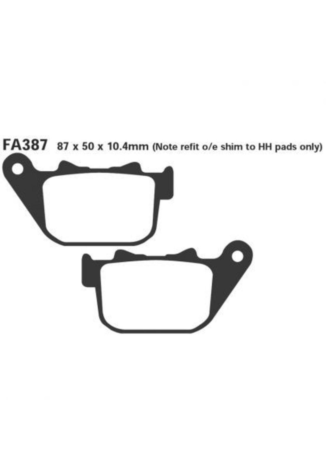Pastillas Traseras ST (FA387HH) Harley Davison XL883 / XL1200 EBC-3