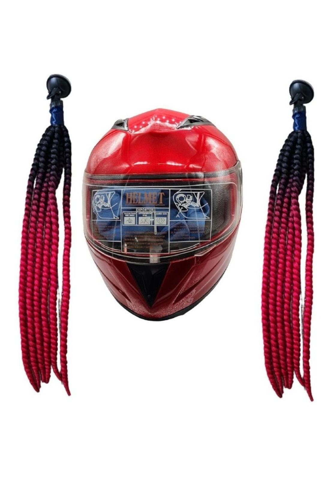 Casco De Moto Con Trenzas-0