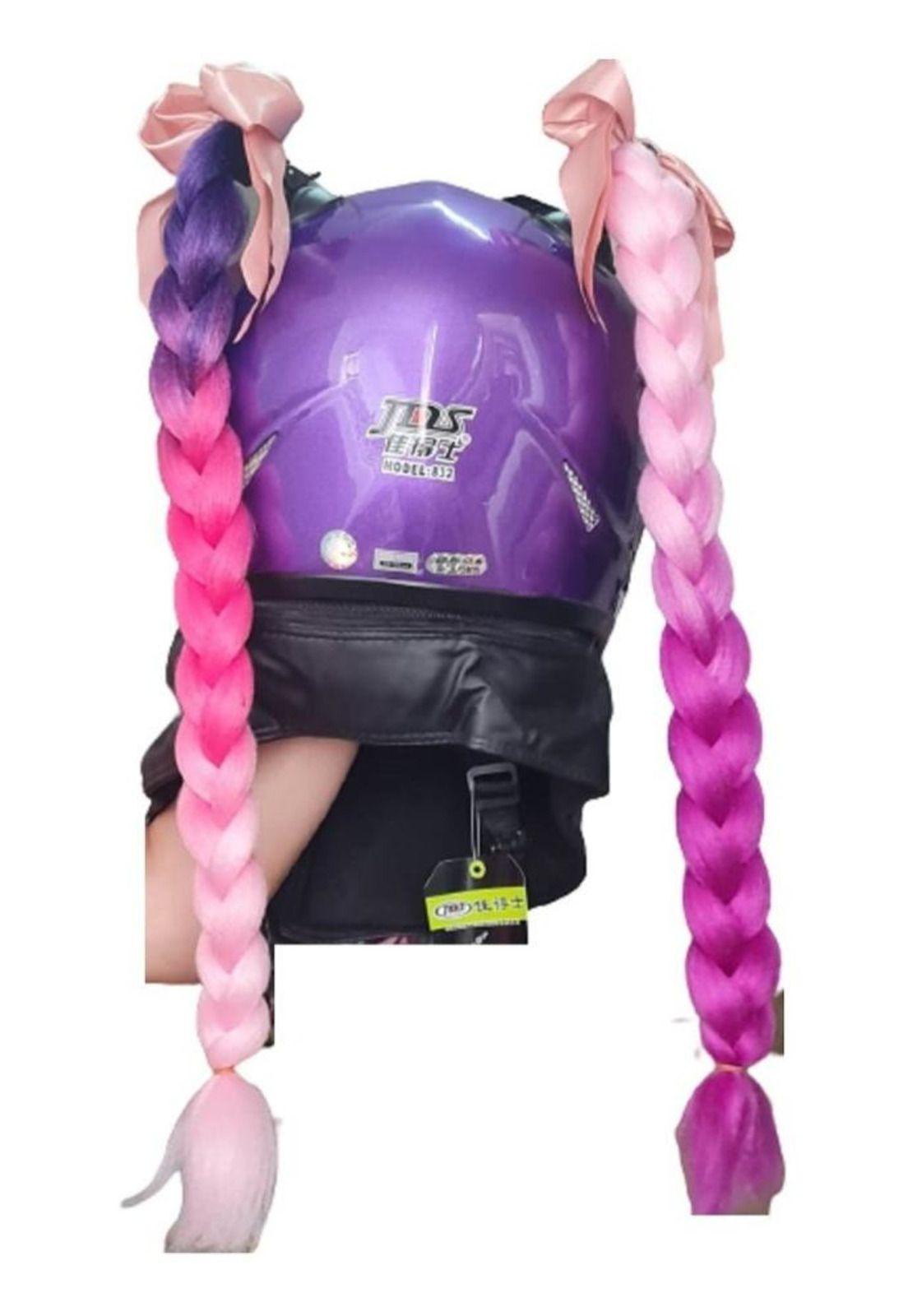 Casco De Moto Con Trenzas-2