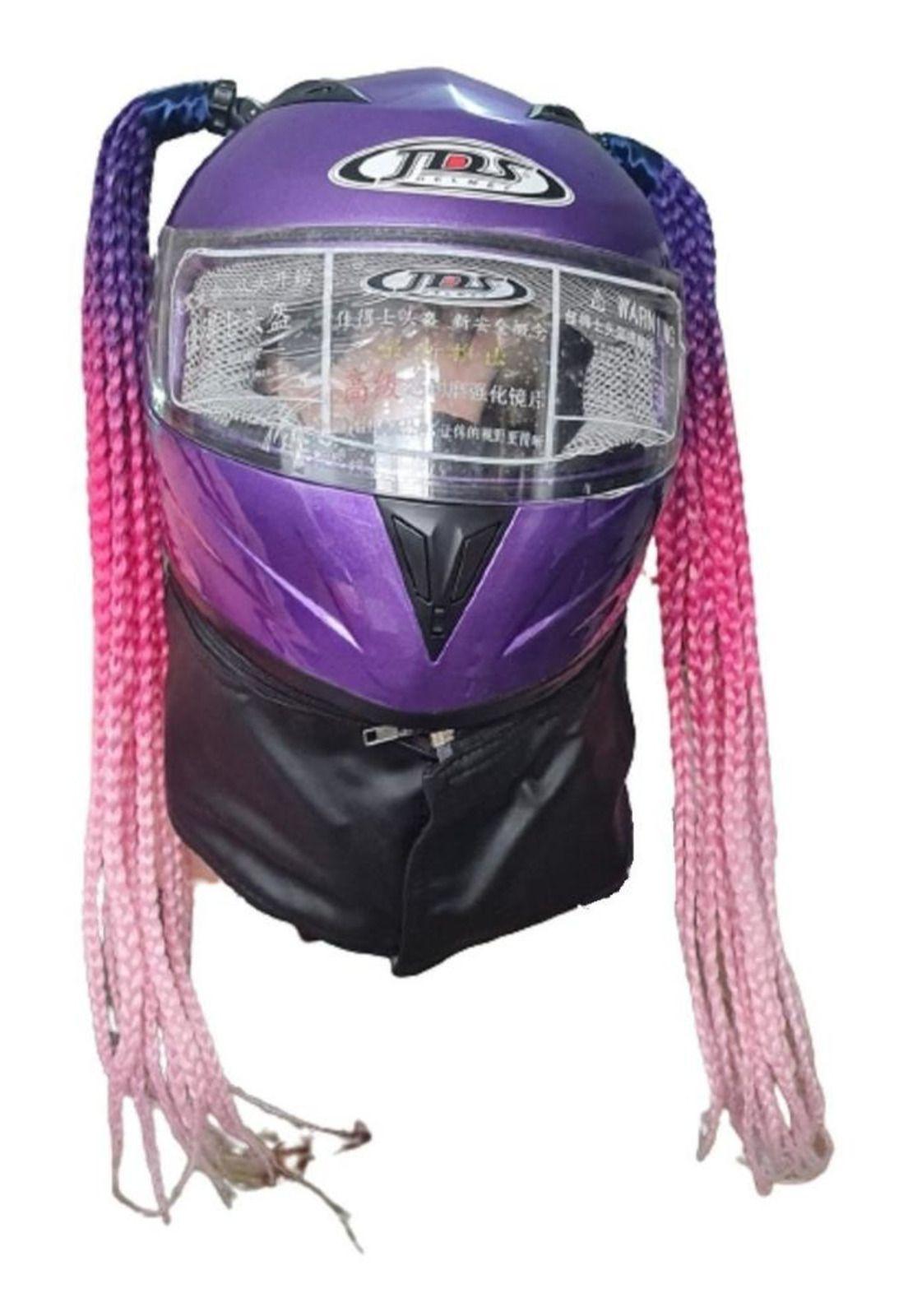 Casco De Moto Con Trenzas-3
