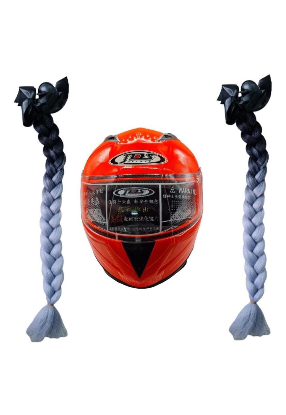Casco De Moto Con Trenzas-4