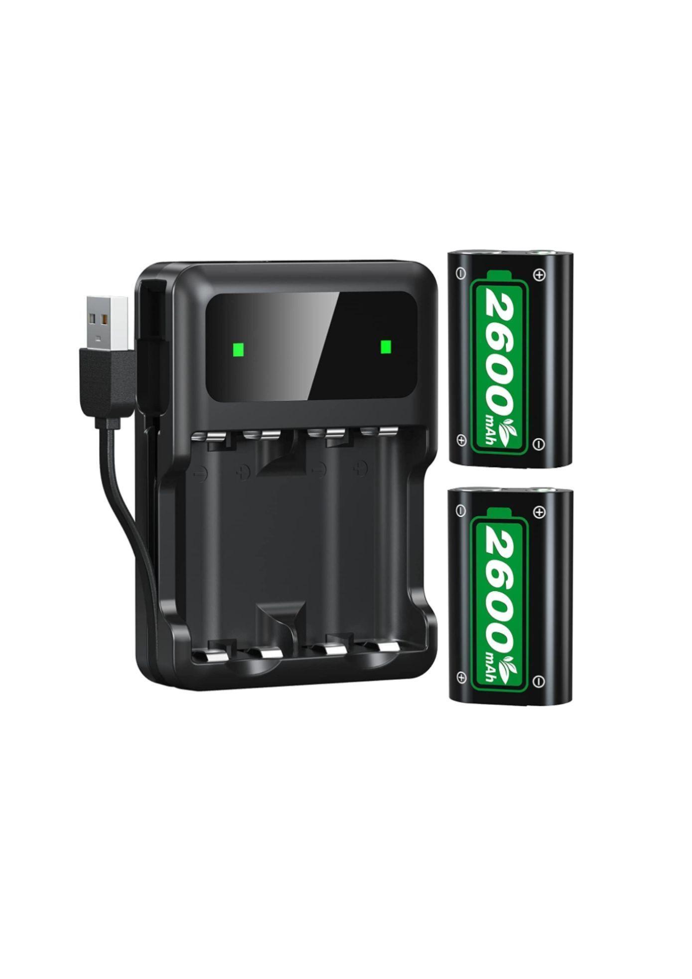 Cargador De Baterias Para Mando De Xbox Incluye 2 Baterias-0