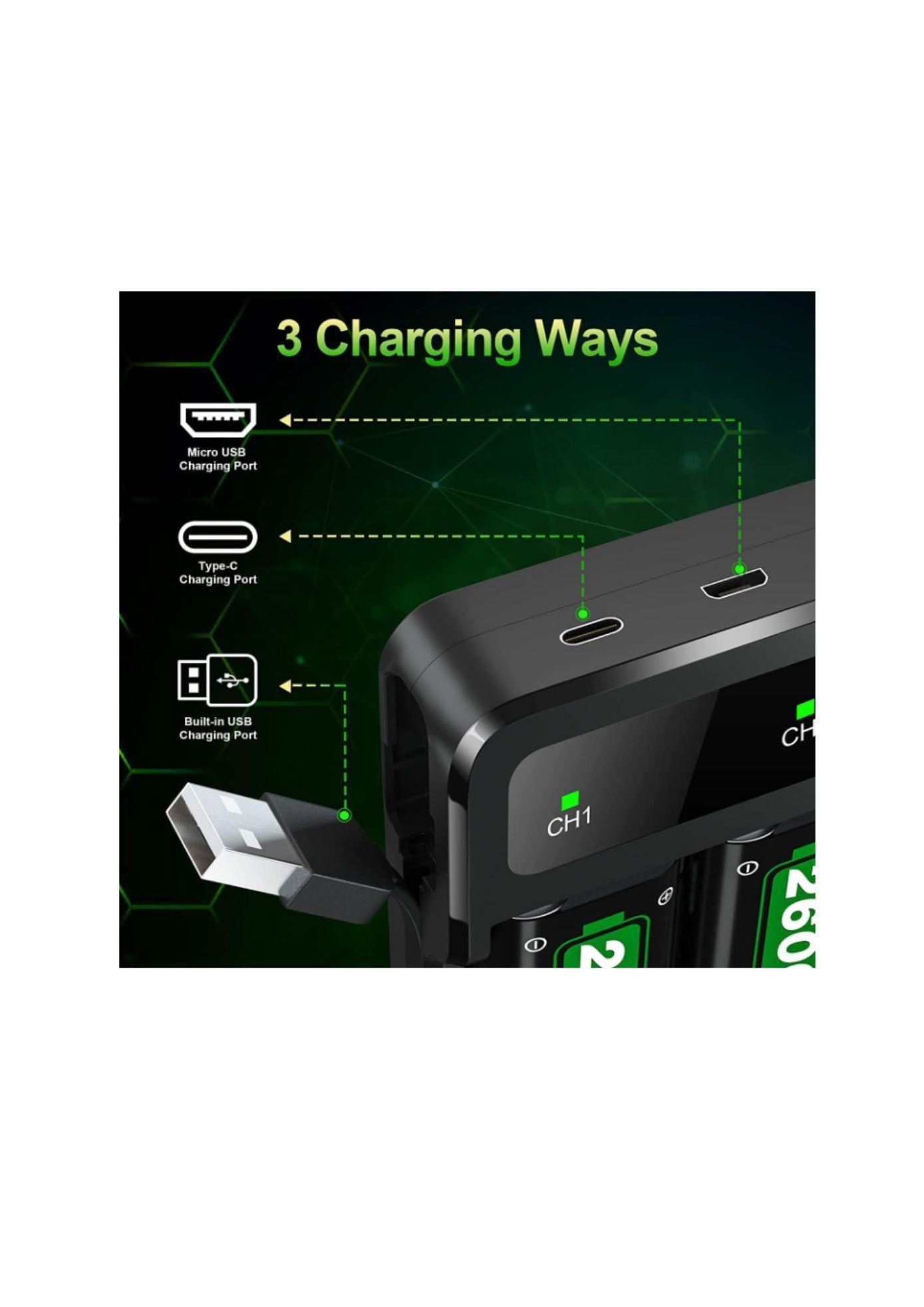 Cargador De Baterias Para Mando De Xbox Incluye 2 Baterias-4