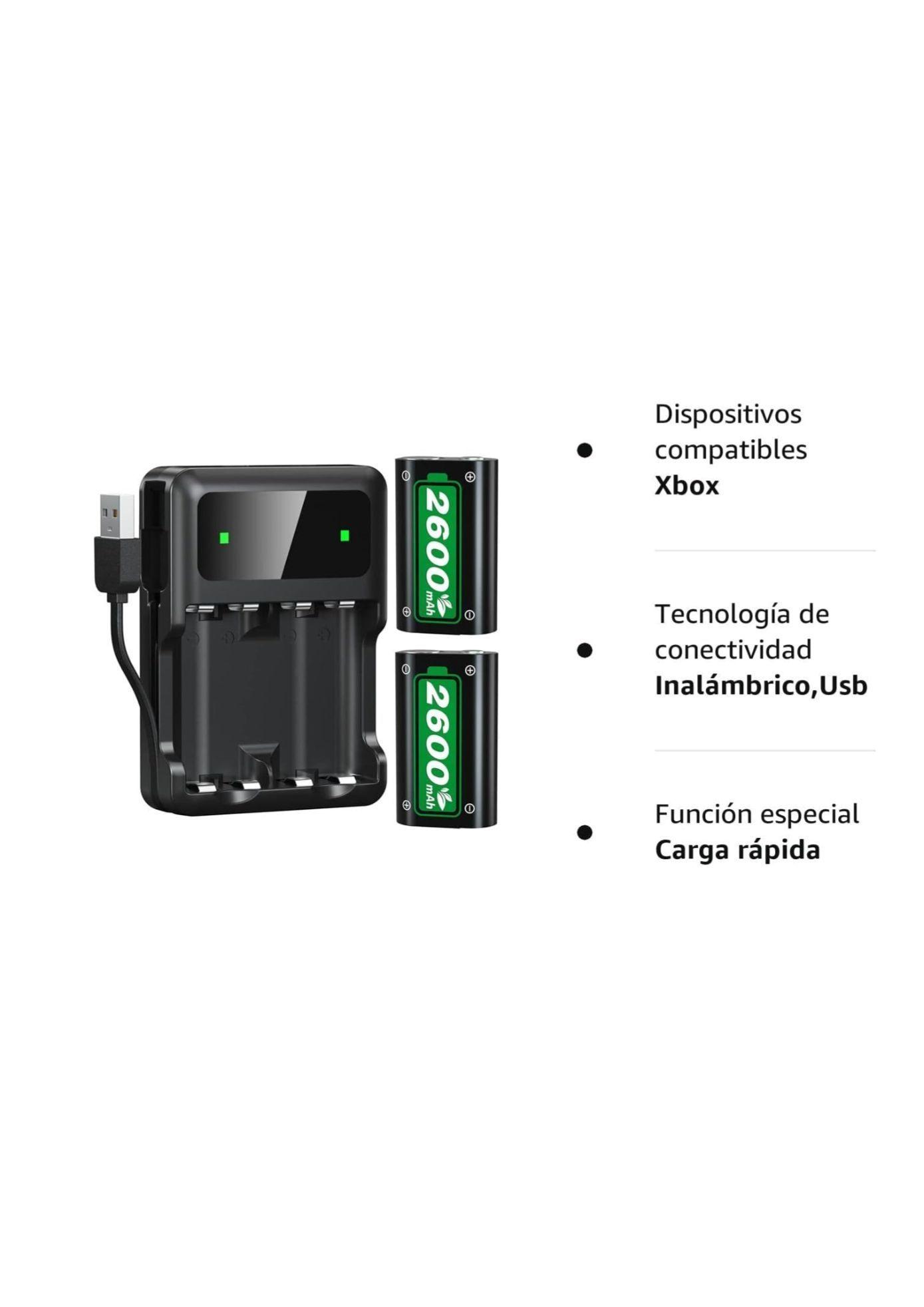 Cargador De Baterias Para Mando De Xbox Incluye 2 Baterias-5