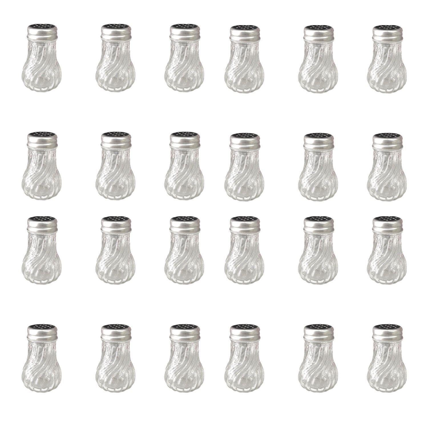 Set de 24 saleros de vidrio con tapa metálica 60ml-1