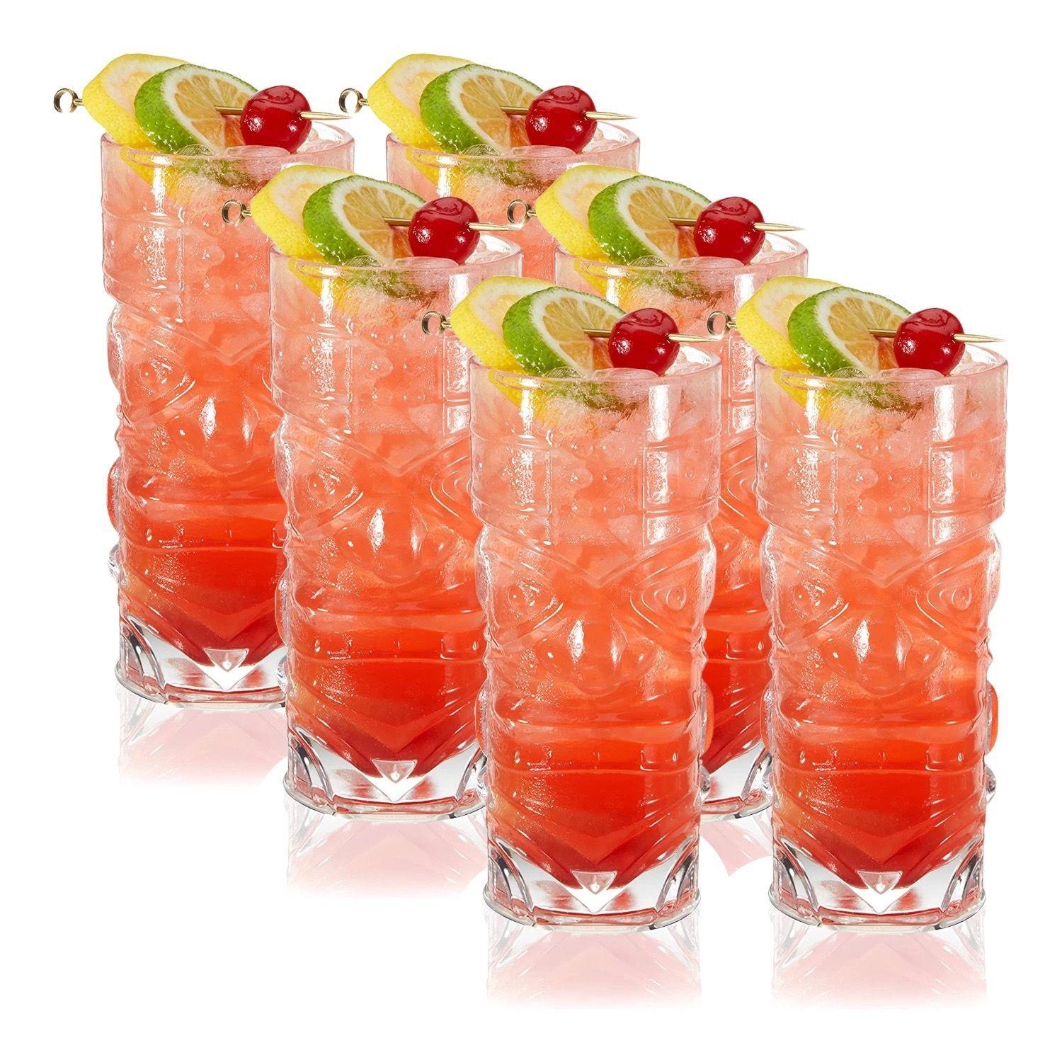 set de 6 Vaso coctel tiki Hawaiano 420cc X6-1
