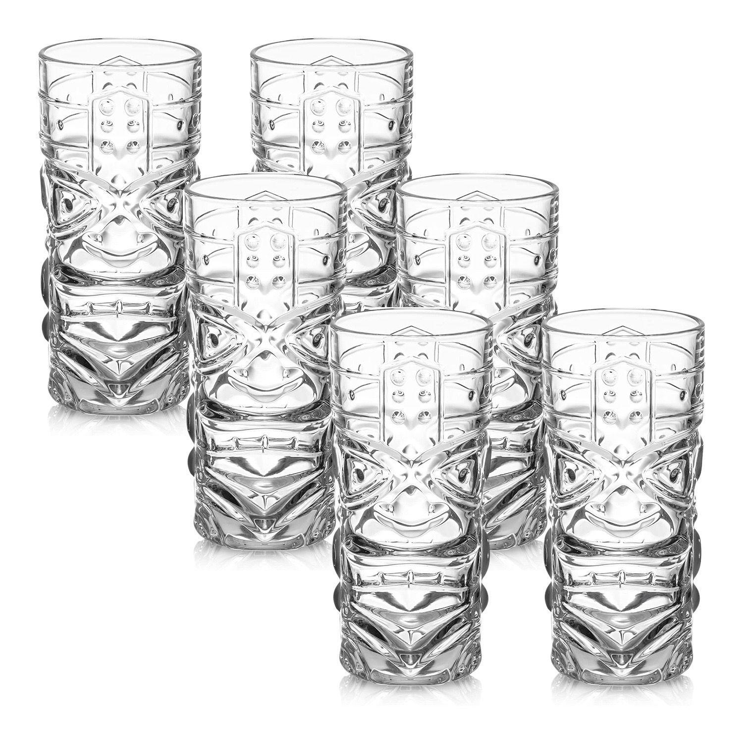 set de 6 Vaso coctel tiki Hawaiano 420cc X6-3