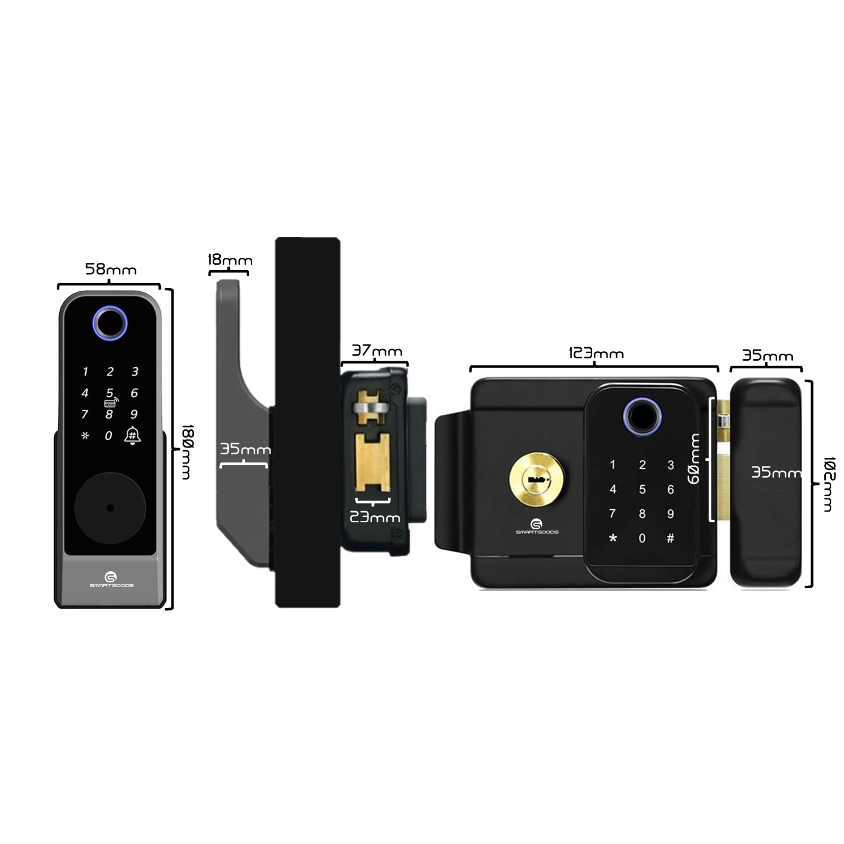 Cerradura Inteligente Para Reja SG R16PRO-1