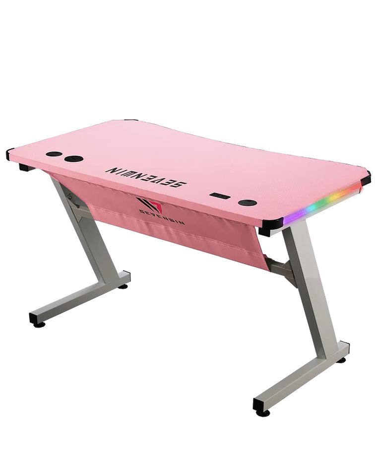 Escritorio Gamer Infinity Pink - White RGB-0