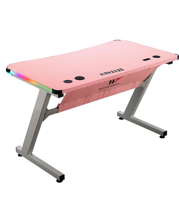 Escritorio Gamer Infinity Pink - White RGB-1