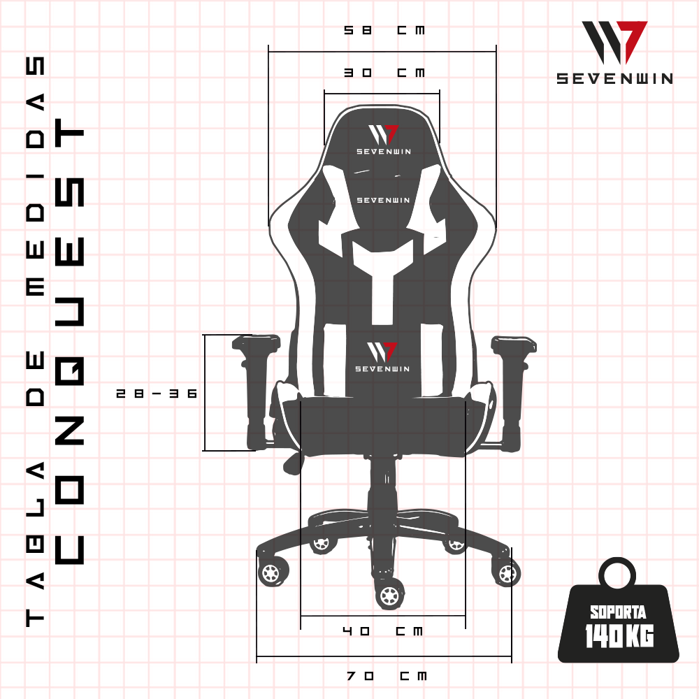 Silla Gamer Conquest Red Magma-4