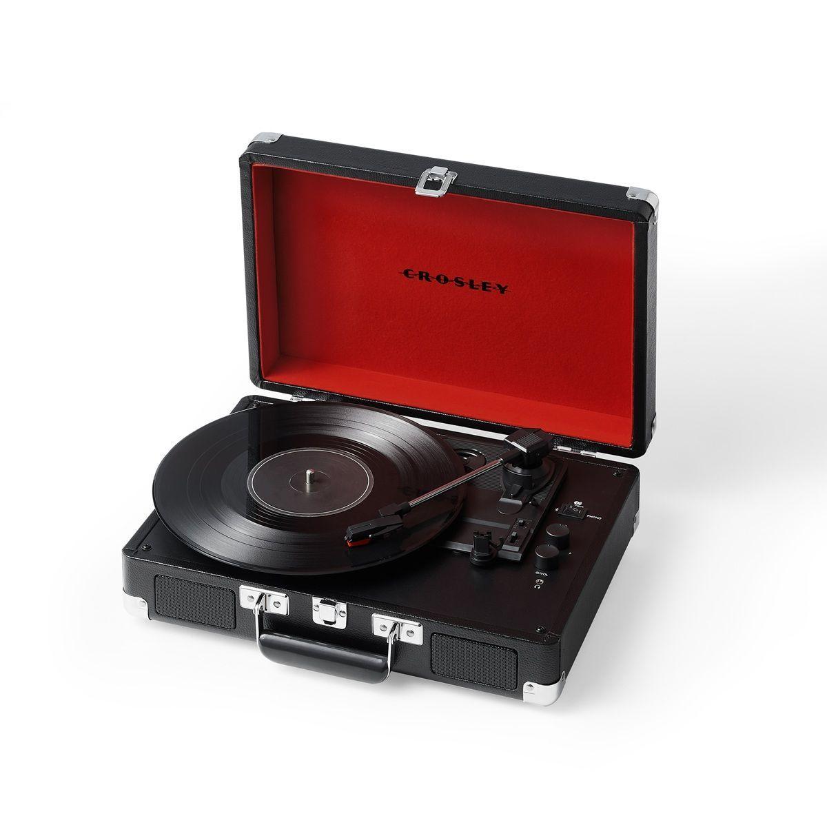 Tornamesa crosley/ cruiser deluxe bt black + 4lp exclusivos-2