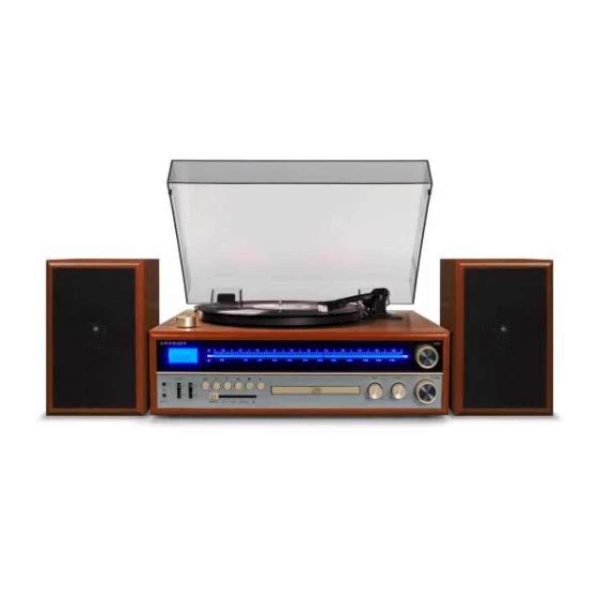 TORNAMESA CROSLEY/ 1975T SHELF SYSTEM WALNUT + LP DE REGALO-0