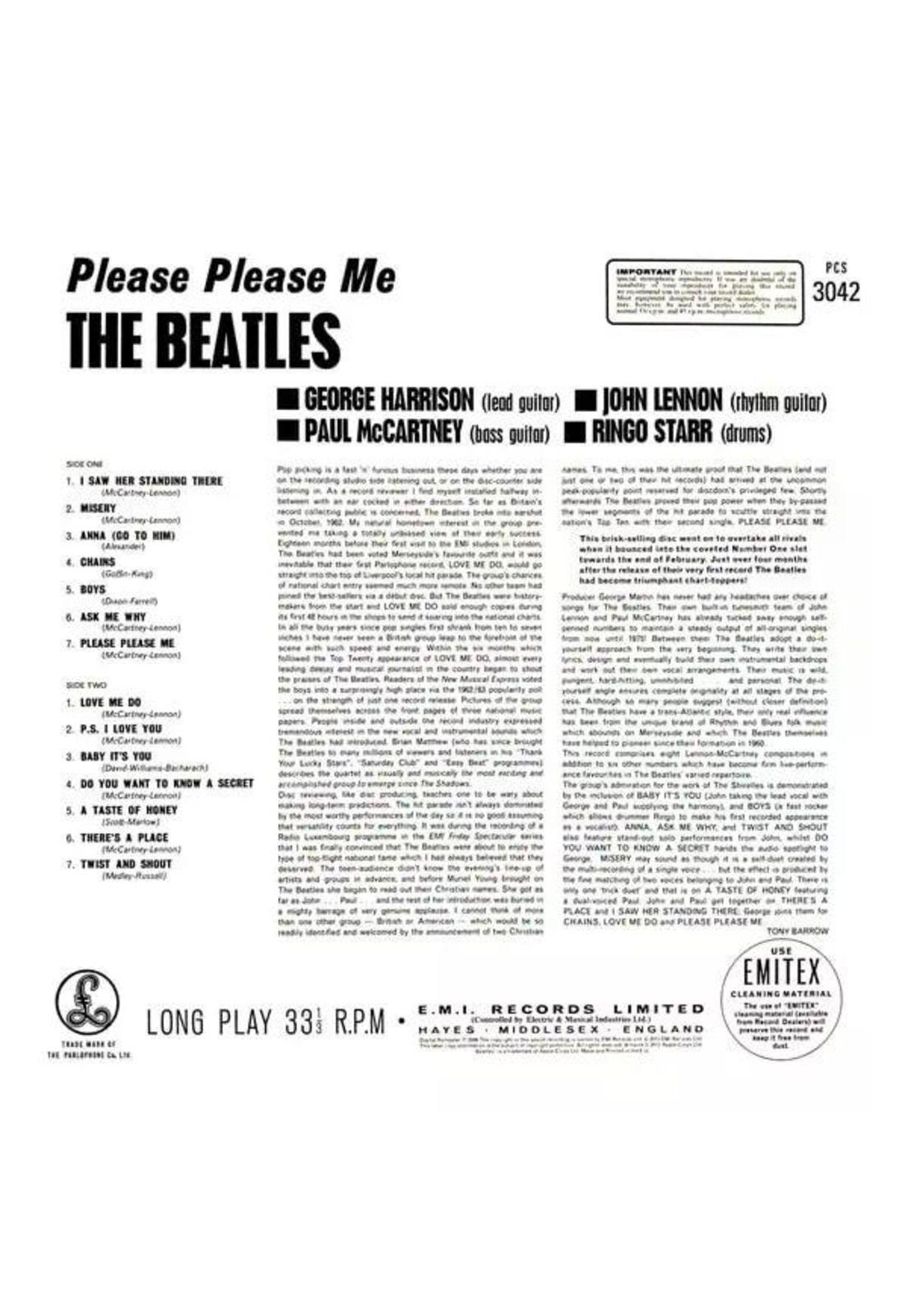 VINILO THE BEATLES/ PLEASE PLEASE ME 1LP-2