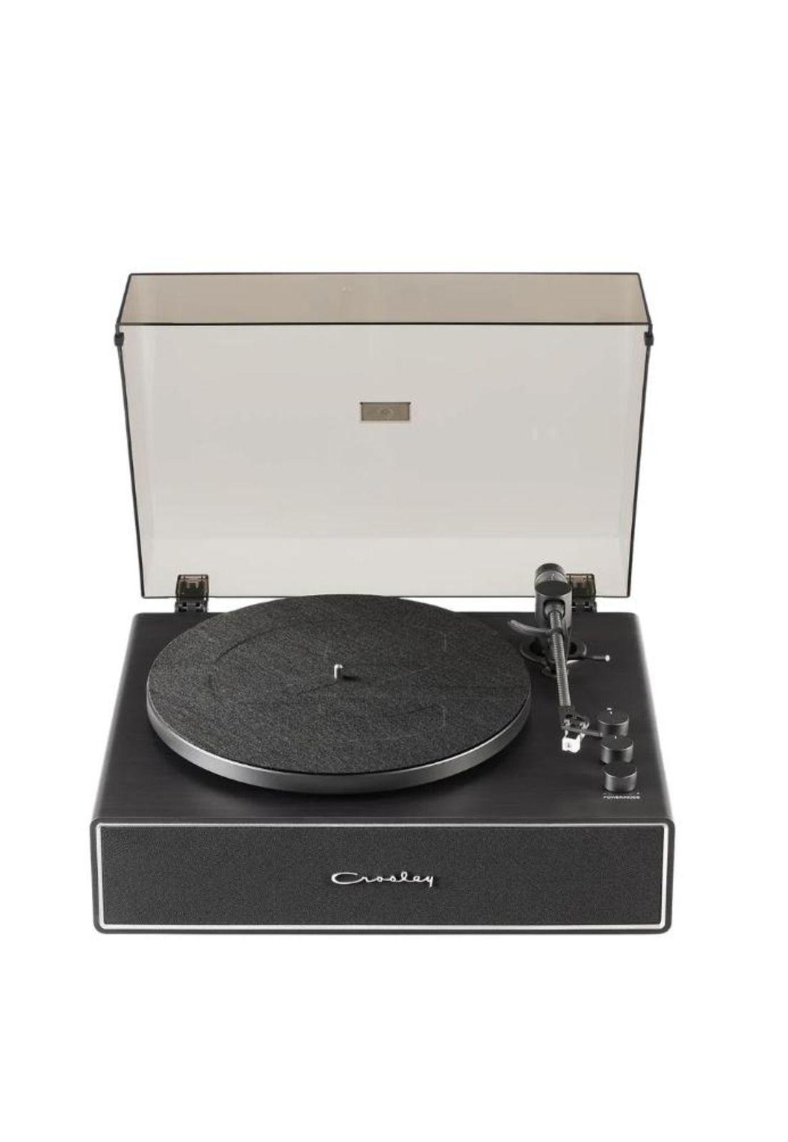 TORNAMESA CROSLEY/ RECORD PLAYER BT STAVE BLACK-2