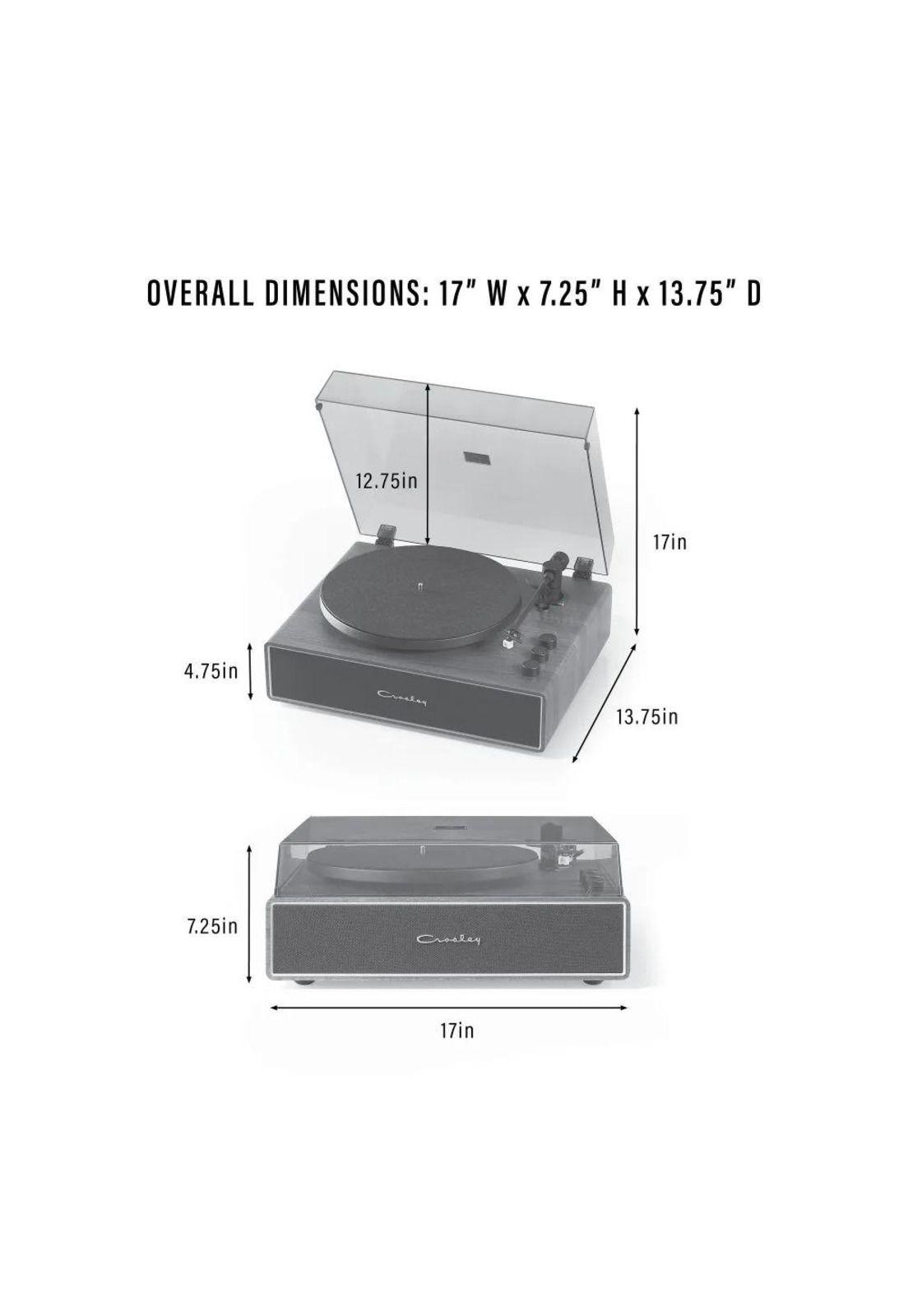 TORNAMESA CROSLEY/ RECORD PLAYER BT STAVE BLACK-6