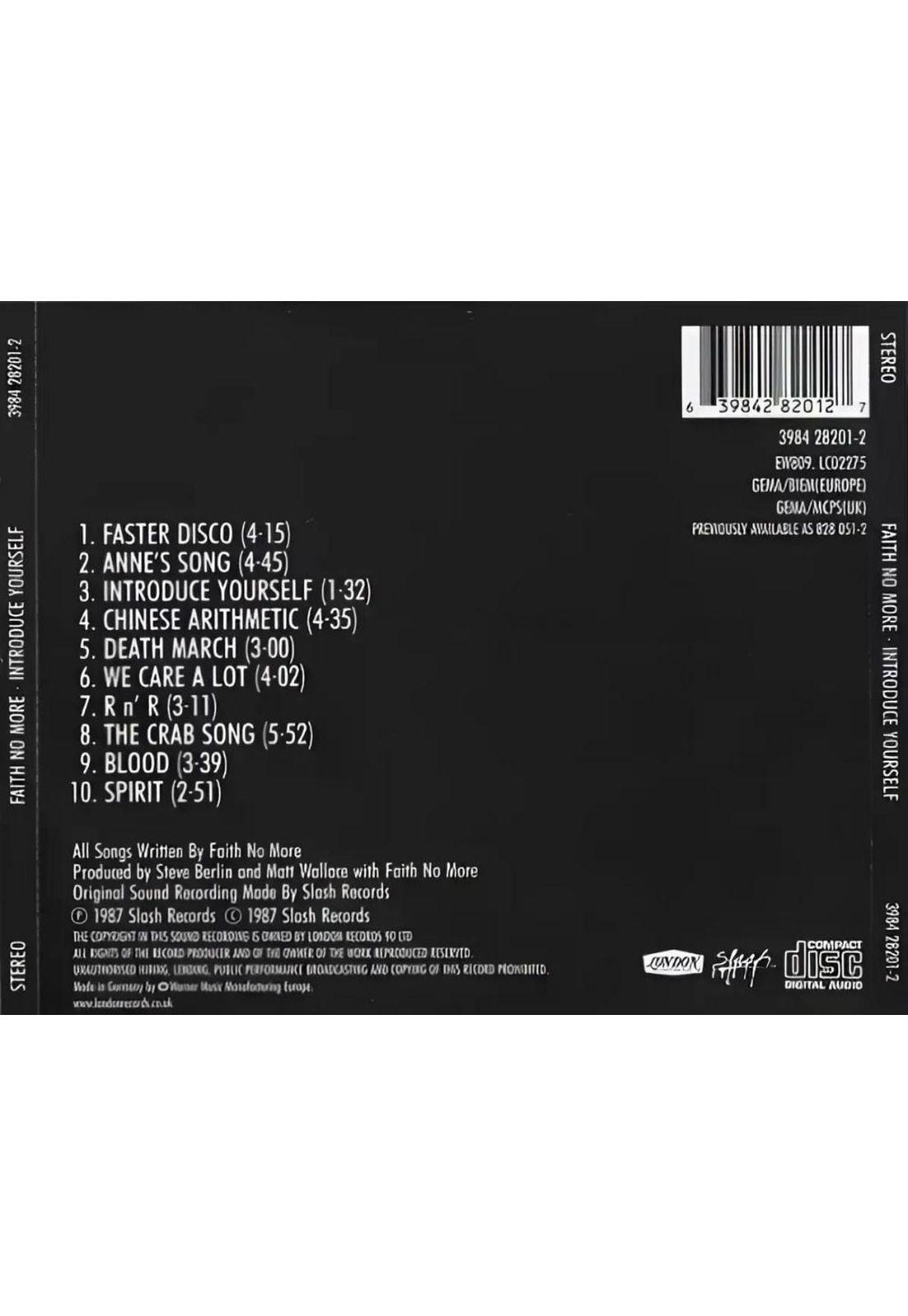 CD FAITH NO MORE/ INTRODUCE YOUR 1CD-1