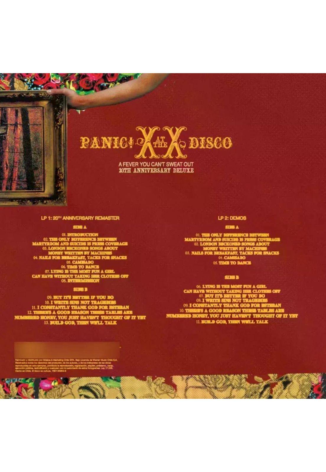 VINILO PANIC! AT THE DISCO/ A FEVER YOU CAN'T SWEAT OUT - 20TH ANNIVERSARY (RED APPLE VINYL) 2LP-3