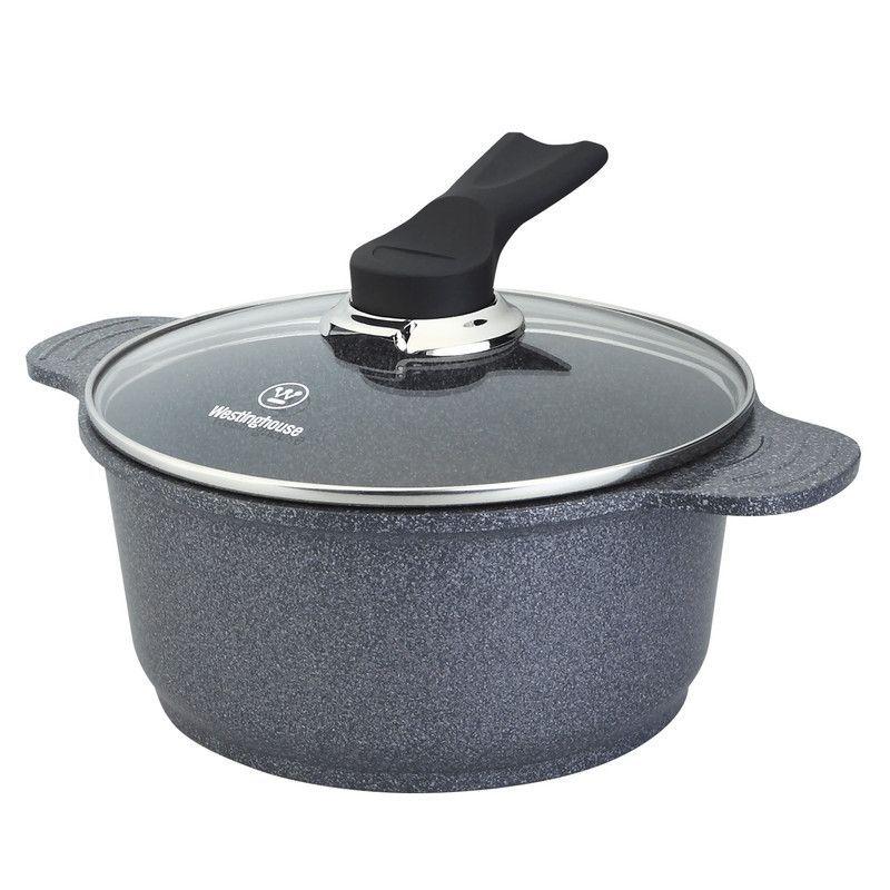 Cacerola / Con Tapa Vidrio Ceramic Marmol Gris 24Cm Wccc2008024Cmg-2