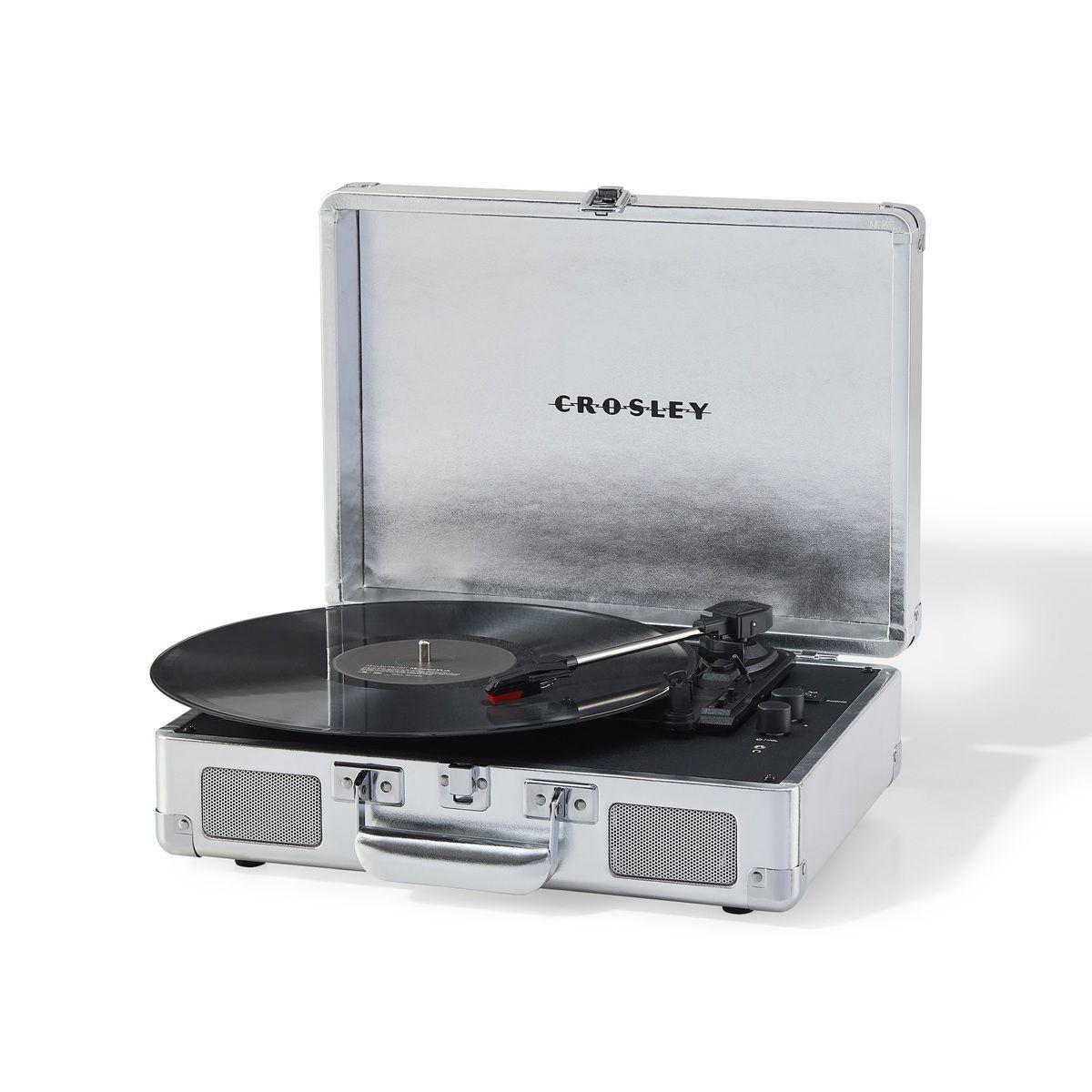 Tornamesa crosley/ cruiser deluxe bt silver + 4lp exclusivos-2