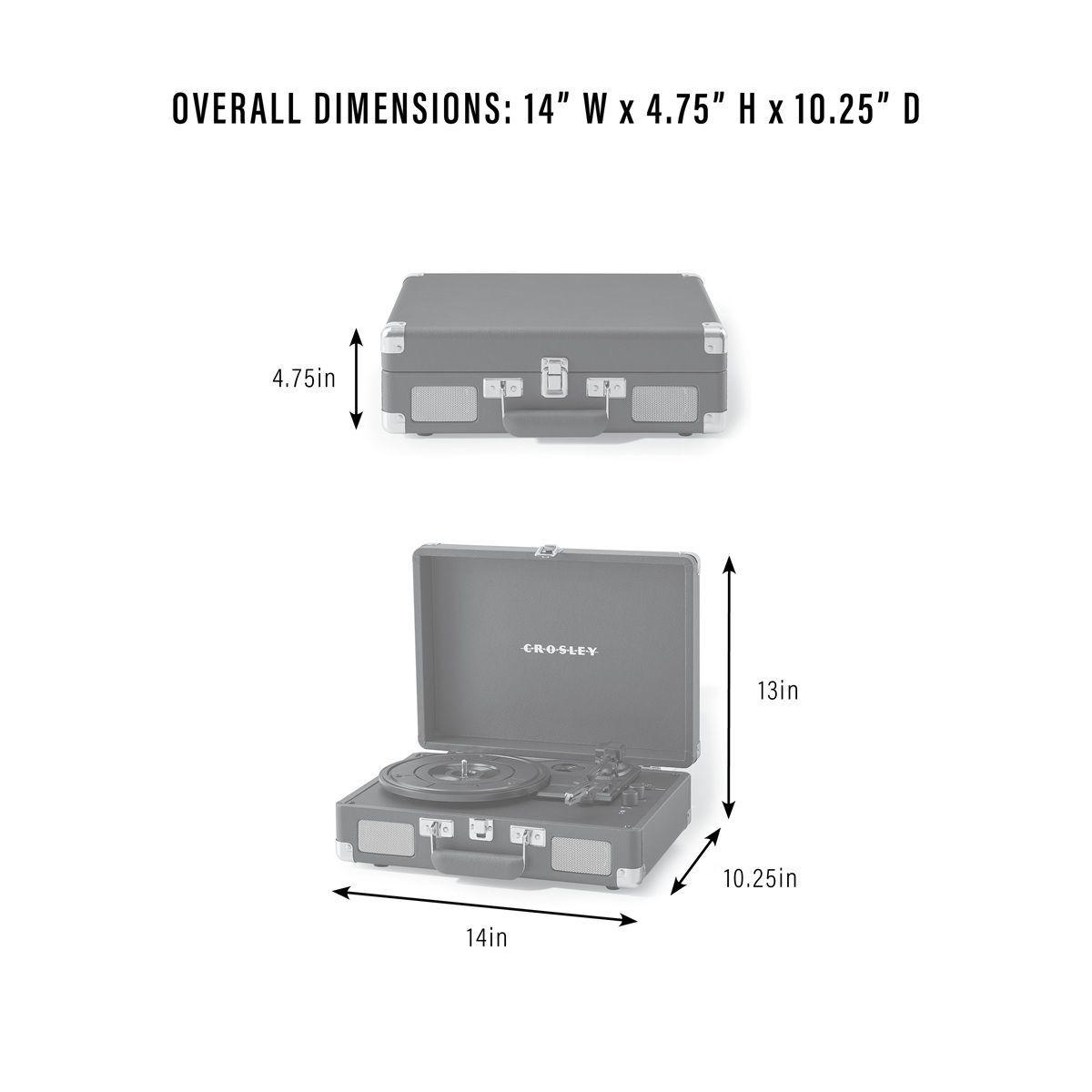 Tornamesa crosley/ cruiser deluxe bt silver + 4lp exclusivos-5