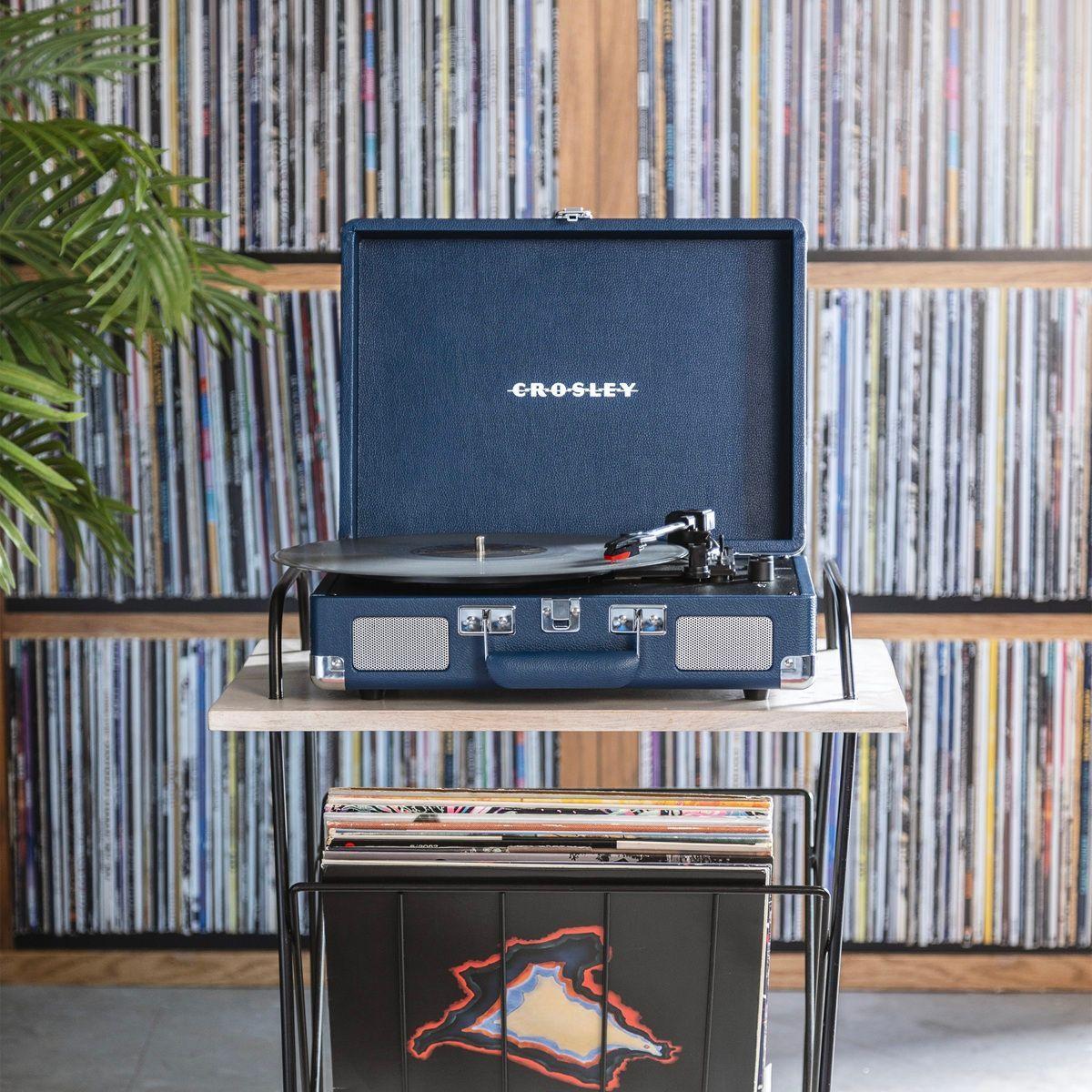 Tornamesa crosley/ cruiser deluxe bt blue + 4 lp exclusivos-1
