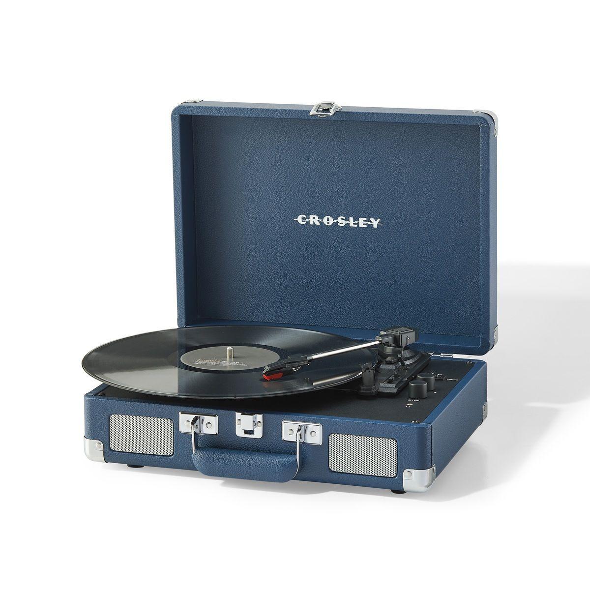 Tornamesa crosley/ cruiser deluxe bt blue + 4 lp exclusivos-2