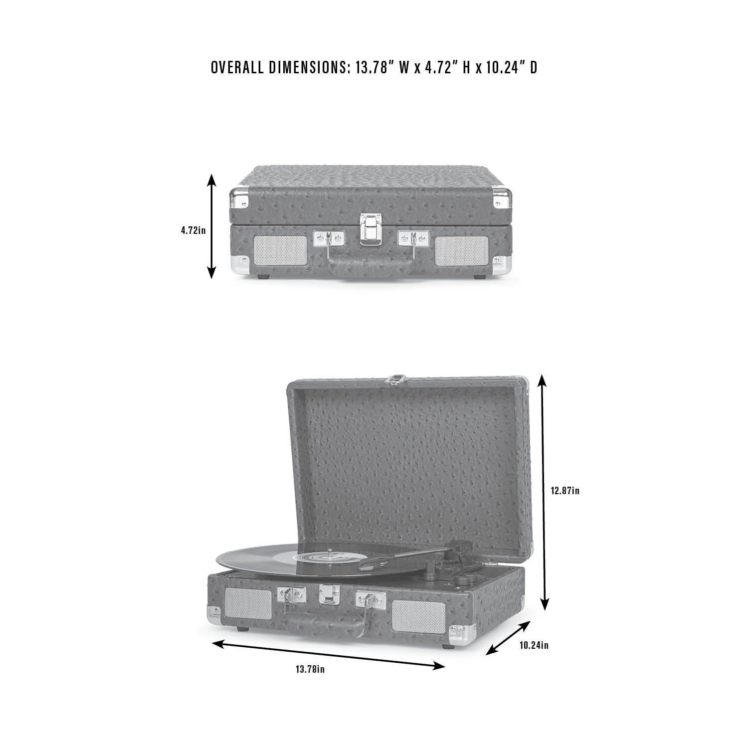 Tornamesa crosley/ cruiser deluxe bt blue + 4 lp exclusivos-5