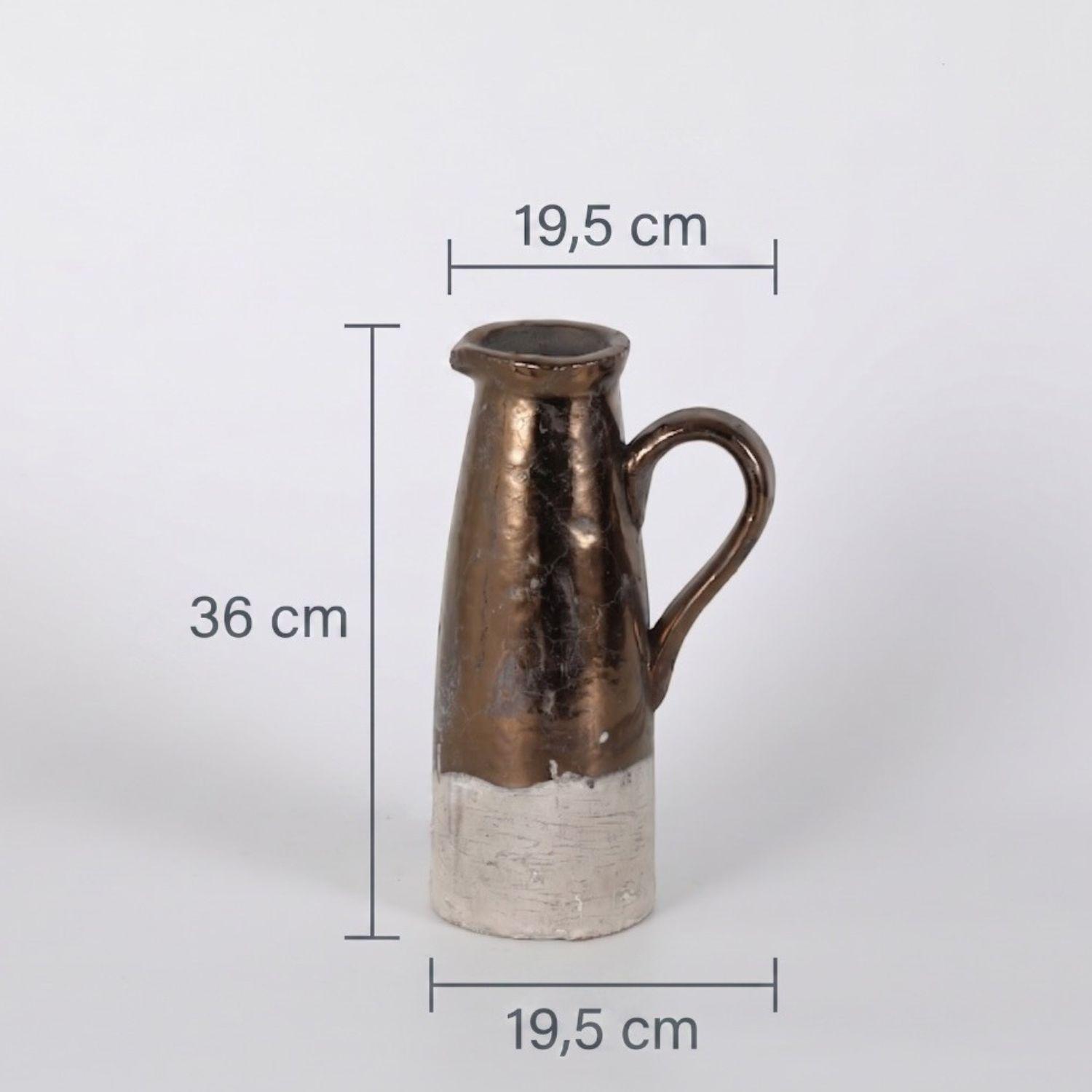 Jarron Asa Ceramica L Copihue Antico Home-2