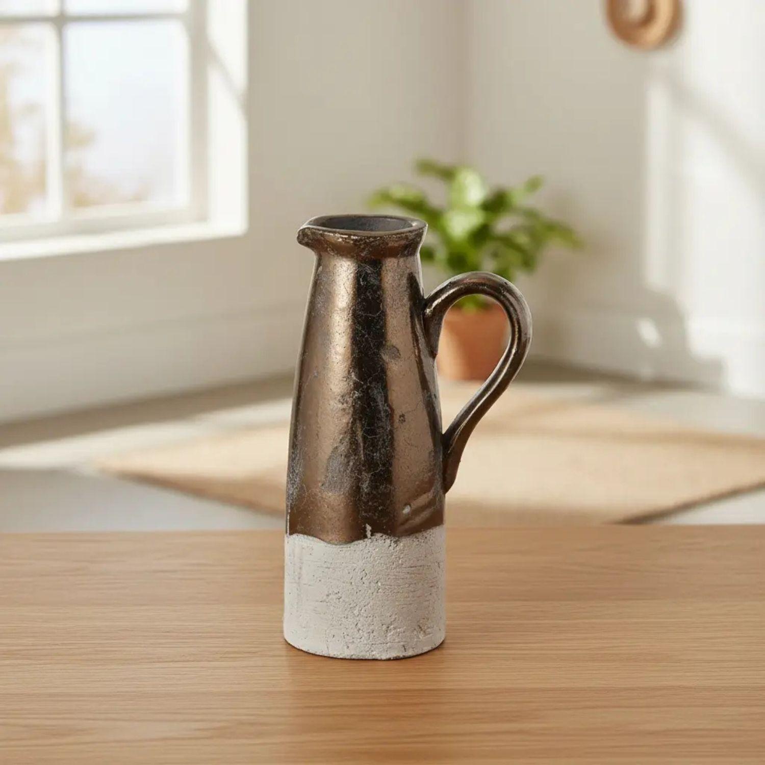 Jarron Asa Ceramica L Copihue Antico Home-3