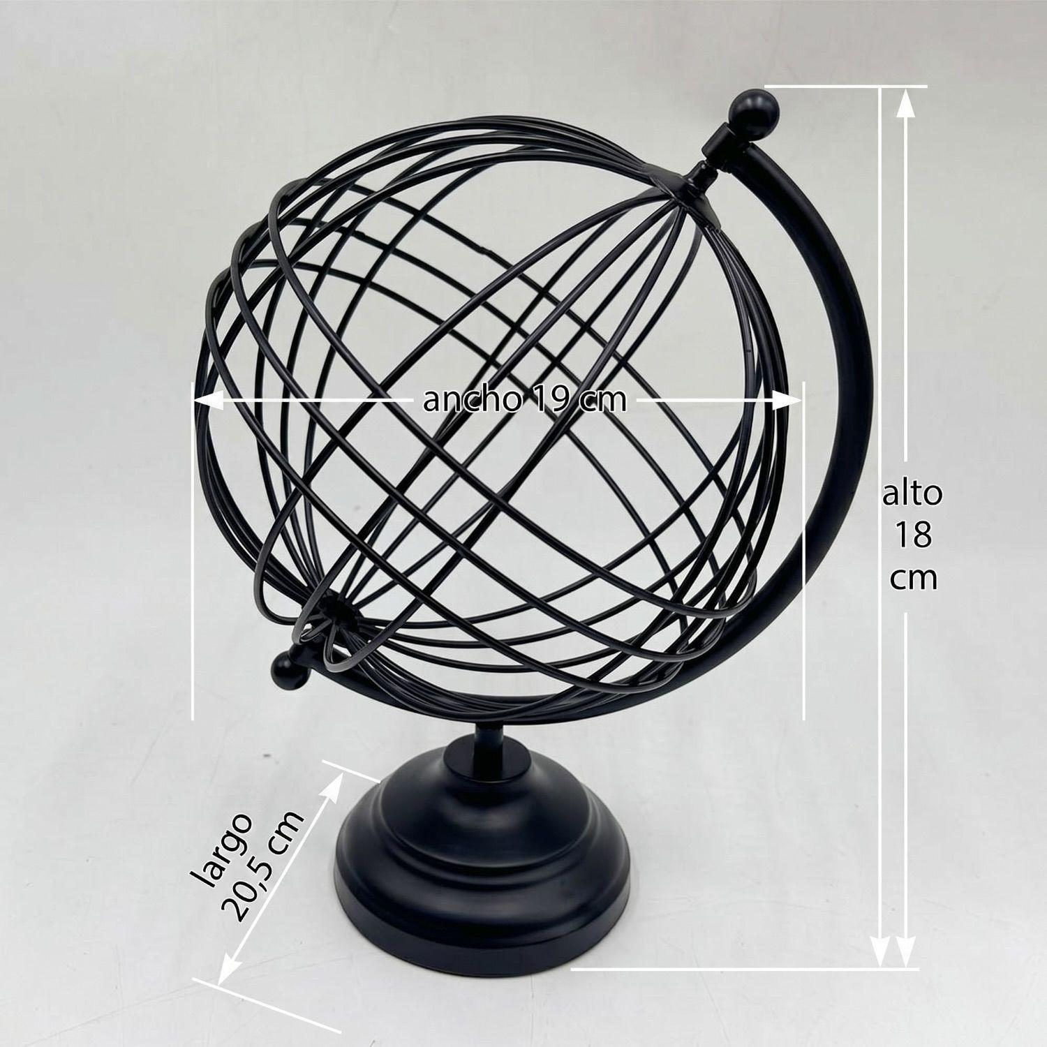 Globo Terráqueo Giratorio Metal Rosario Antico Home-2