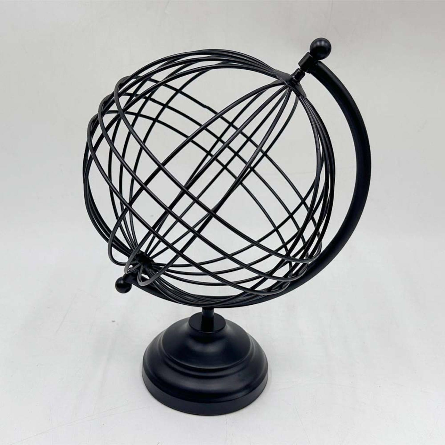 Globo Terráqueo Giratorio Metal Rosario Antico Home-6