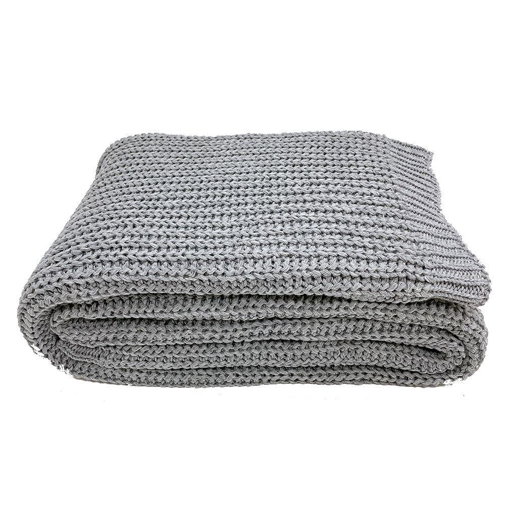 Manta De Puntos Gris Perla Salvia 130x190 cm Antico Home-2