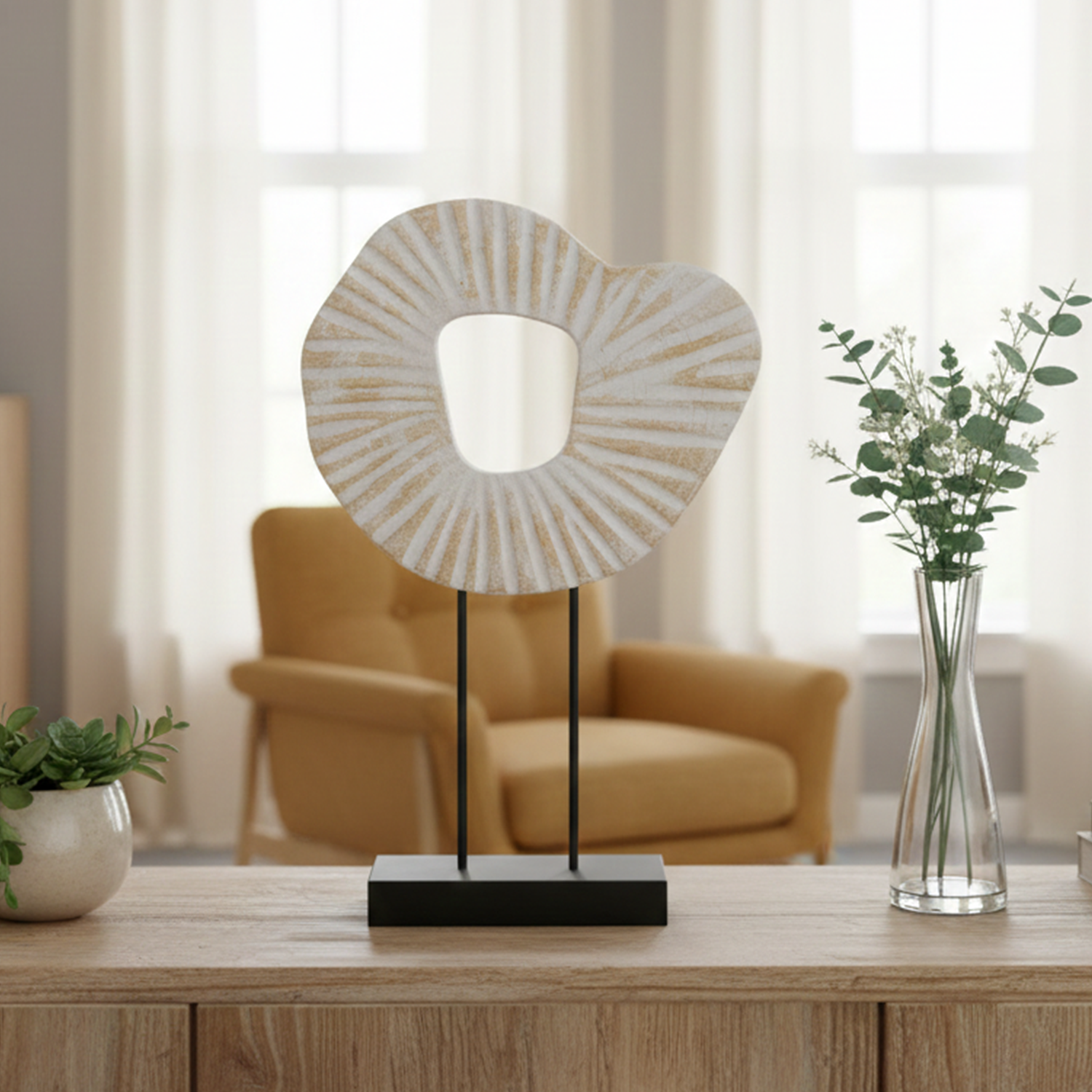 Escultura en Madera de Paulownia Cipres Antico Home-3